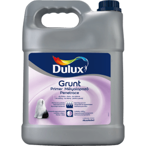 Szürke Dulux Grunt alapozó/alapozó kanna beltéri és kültéri használatra.