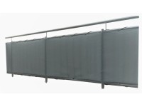 Peddy Shield erkélyburkolat kábelkötözővel 75 cm x 500 cm ezüstszürke