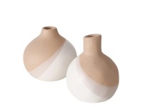 Boltze Home Gunno váza 2-féle változatban barna-Fehér