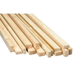 Érdesített luc/fenyő léc, 24x38x2500 mm, belsőépítészeti alépítményekhez.