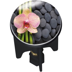 Wenko Pluggy Spa lefolyódugó orchidea, bambusz és kövek mintával.