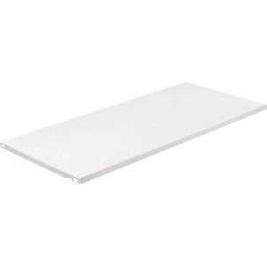 2 db-os szett: Fehér OBI acél polc, 80x40 cm, fali polcrendszerhez.