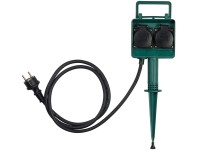 Kültéri dugaszoló aljzat földbe szúrható dupla