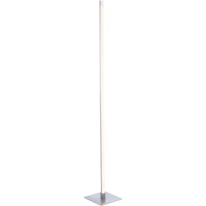 Karcsú LED állólámpa Bella acélból, 150 cm magas, négyzet alakú talppal.