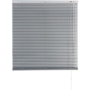 Ezüstszínű alumínium roló Burgos, 60x160 cm, ablakra, fény szabályozására szolgáló lamellákkal.