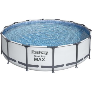 Bestway Steel Pro Max Frame medence szett, Ø 427 cm, vízzel feltöltve.