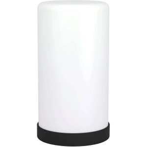 Eglo LED asztali lámpa RGBIC, 7,5 W, hengeres, fehér, fekete talppal. Okoslámpa színváltással.