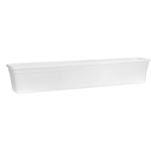 Fehér Florus Mediterran virágláda 100 cm-es öntözőrendszerrel.