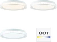 Smarte LED-es mennyezeti lámpa Burlie fehér/átlátszó 39 cm