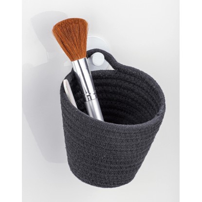 Wenko Soria tárolókosár fekete 12,5 cm x 12 cm x 14,5 cm