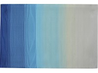 Kültéri szőnyeg polipropilén 180 x 120 cm kék-bézs színátmenetes