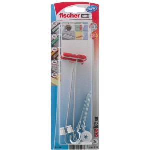 Fischer Duotec billenőcsavaros dübel kerek kampóval, 2 db-os készlet. Univerzális dübel gipszkartonhoz és más anyagokhoz.