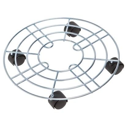 Virágtartó gurulós kerek átmérője 35 cm fém