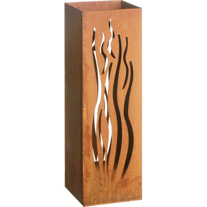 Gartenfreude mécsestartó 16 x 16 x 50 cm hullámok rozsdaszínű