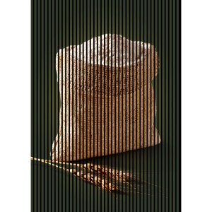FN Acustico akusztikus panel sütés dekorral és búzakalásszal hangelnyeléshez és modern designhoz.
