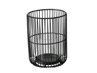 Boltze Home mécsestartó Cindy nagy 15 cm átmérő x 20 cm fekete