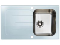 OBI Quadra Basic 86 GL beépíthető üveg mosogató 50 cm x 86 cm fehér OBI Quadra Basic 86 GL beépíthető üveg mosogató 50 cm x 86 cm fehér