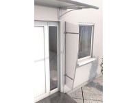 Gutta oldalsó árnyékoló PT/GR akril rozsdamentes acél hatású 185 cm x 60 cm x 30 Gutta oldalsó árnyékoló PT/GR akril rozsdamentes acél hatású 185 cm x 60 cm x 30