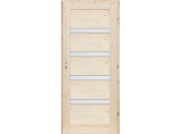 Radex beltéri lucfenyő ajtó VICO 4 üveges jobbos 75 cm x 210 cm