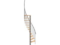 Minka csigalépcső Suono Smart bükk szürke 120x68 cm szintmagasság max. 305,5 cm