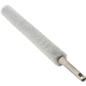 OBI radiátorkefe 77 cm, greige, hajlékony acélhuzallal és akasztólyukkal a hatékony tisztításhoz.