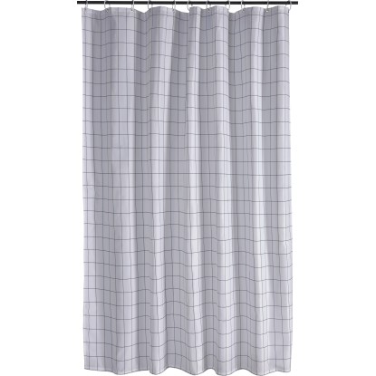 Baliv Industrial zuhanyfüggöny 180 cm x 180 cm fehér-fekete kockás