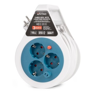 Entac Kábeldobos Hosszabbító 3 Foglalat 10 m 3G1.5 MINI