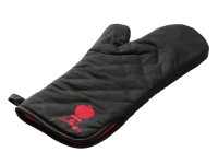 Weber fekete grillkesztyű piros rávarrt mintával