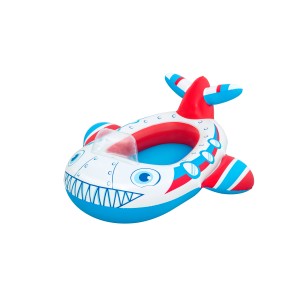 Bestway Lil' Navigator felfújható gyerekcsónak repülőgép formában, piros/fehér/kék.