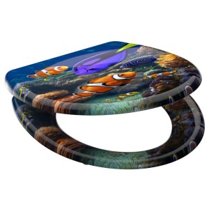 Schütte Sea Life WC ülőke bohóchalakkal és lassú záródással.