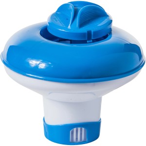 Summer Fun klóradagoló úszó 20g-os tablettákhoz, kék-fehér adagoló medenceápoláshoz.