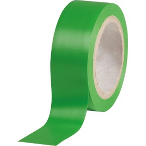 Zöld szigetelőszalag a 6 darabos készletből, 4,5 m x 15 mm, elektromos szerelésekhez.