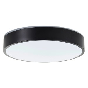 Okos LED mennyezeti lámpa Vadin, fekete-fehér lámpa Ø 33 cm Smart Home-hoz.