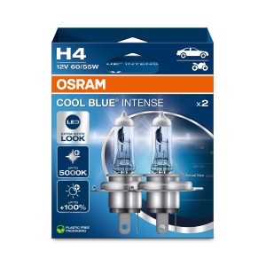 Osram Cool Blue Intense H4 izzók, 2 darabos csomag autóhoz és motorkerékpárhoz