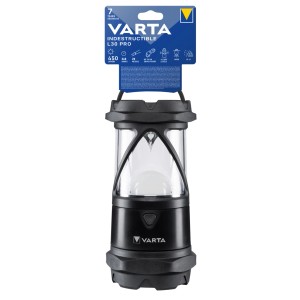 Fekete Varta Indestructible L30 Pro lámpás/kempinglámpa.