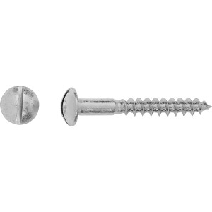 Lencsefejű facsavar, Ø 5x40 mm, hornyos meghajtás, horganyzott, 15 darab