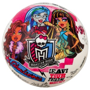 Happy People Monster High műanyag labda, 23 cm átmérőjű, Monster High mintákkal.