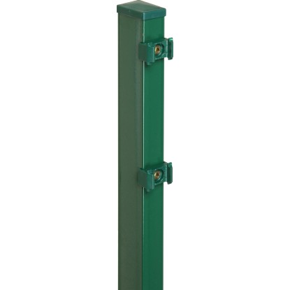 Oszlop kétrudas, hálós kerítéspanelhez, zöld, 260 cm