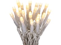 Fényfűzér 80 db LED melegfehér átlátszó kábellel 8,92 m