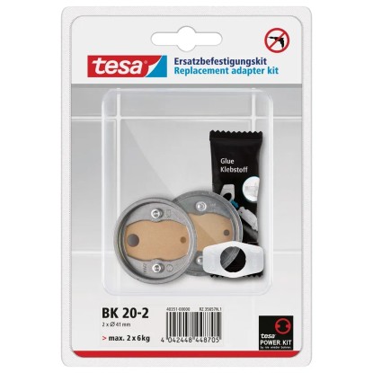 tesa Power.Kit BK20 - 2 adapter ragasztós rögzítésű cserekészlet átmérő 41 mm