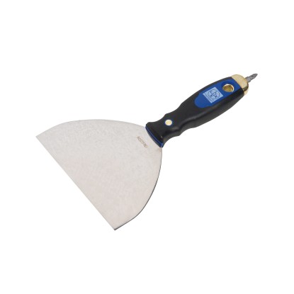 LUX-TOOLS rozsdamentes spatulya, kétkomponensű puha markolattal, 150 mm