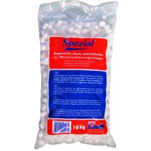Speciális regeneráló sótabletta, 10 kg-os kiszerelés vízlágyítókhoz.