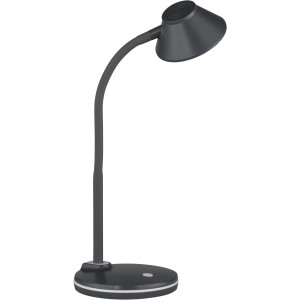 Titánszínű Berry LED asztali lámpa rugalmas nyakkal az egyéni fénybeállításhoz.