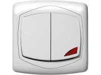 Mentavill csillárkapcsoló Ton 105j jelzőfényes fehér