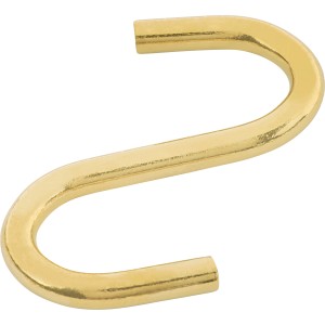 S-kampó sárgarézzel bevont 4,8 x 50 mm 2 db