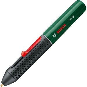 Bosch Gluey zöld és fekete színű, vezeték nélküli ragasztópisztoly barkácsprojektekhez.
