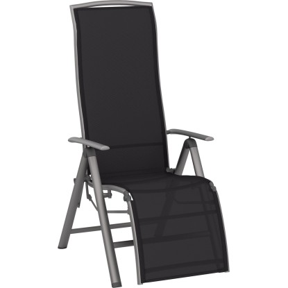 Welsby nyugágy alumínium textil szürke matt fekete