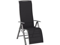 Welsby nyugágy alumínium textil szürke matt fekete