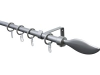 Flame teljes stílusos karnisgarnitúra 13/16 mm ezüst 130 cm-240 cm