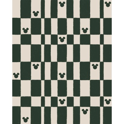 Komar nemszőtt fotótapéta Disney Mickey Mouse Green Chess rózsaszín-zöld